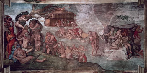 Sistine Chapel Ceiling: The Flood, 1508-12 (pre restoration)